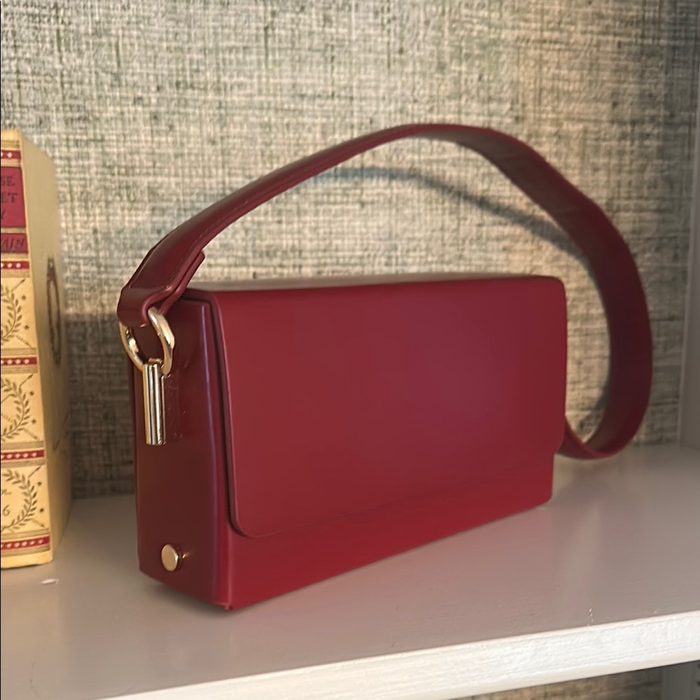 Madison West Red Mini Bag with Gold Hardware